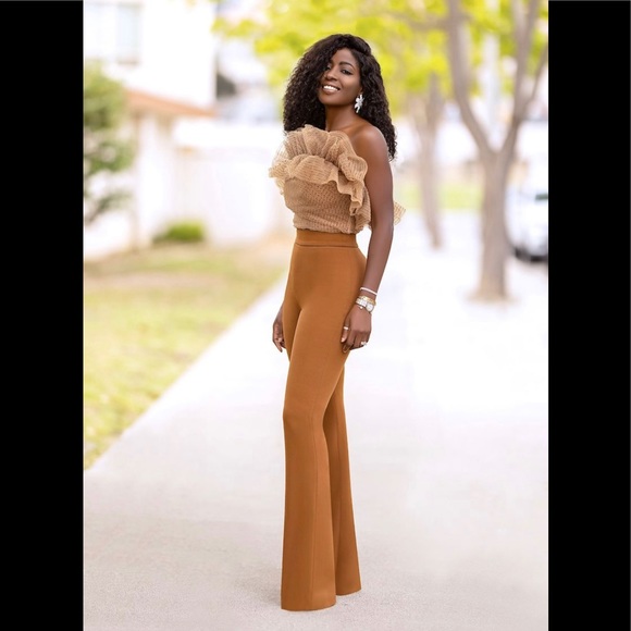 Zara Pants - Zara blogger tulle top and high waited pants